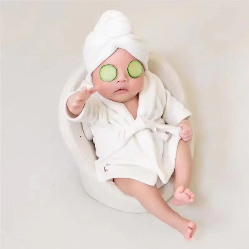 Peignoir de bain Bébé Naissance blanc