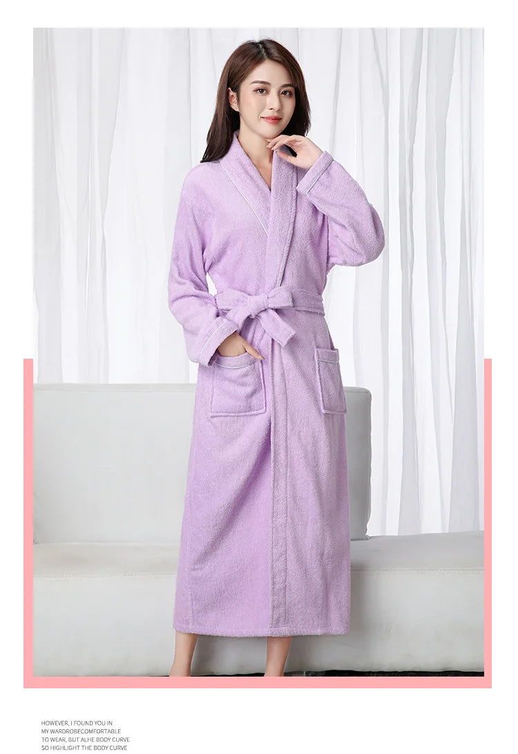 Peignoir de bain Femme Eponge Parme