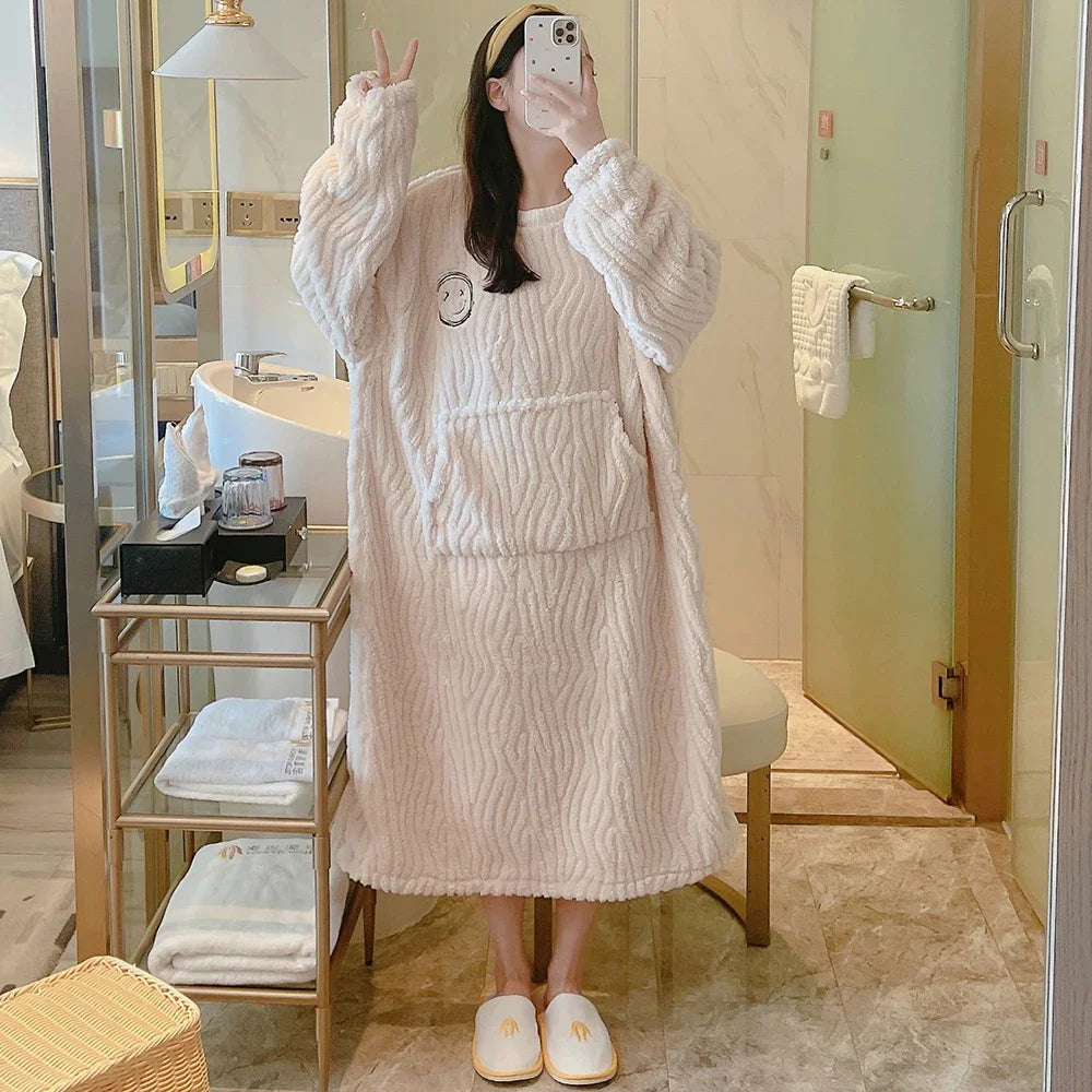 Peignoir de bain Femme Grande Taille blanc