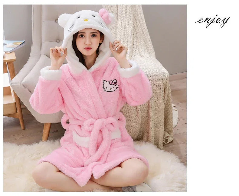 Peignoir de bain Fille Hello Kitty grande taille