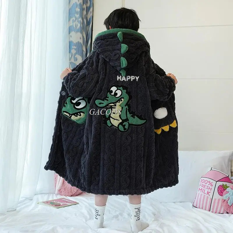 Peignoir de bain Garçon Epais bleu marine dos