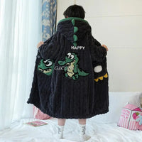 Thumbnail for Peignoir de bain Garçon Epais bleu marine dos