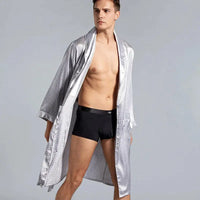 Thumbnail for Peignoir de bain Homme Satin gris clair