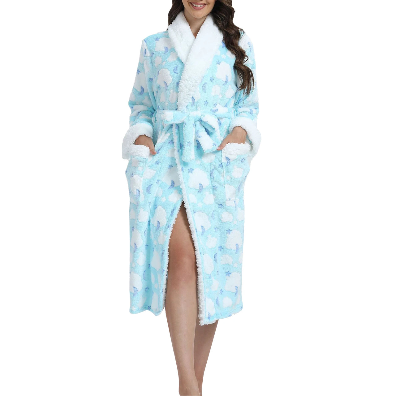 Peignoir de bain femme Doux bleu