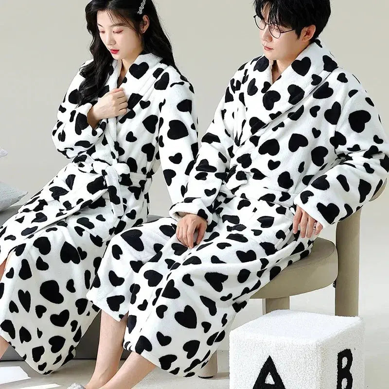 Peignoir de bain homme Polaire coeur