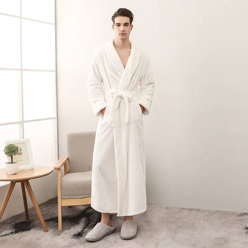 Peignoir de bain homme XXL blanc