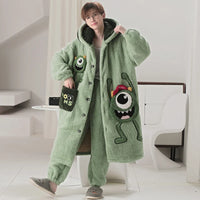 Thumbnail for Peignoir de bain homme avec capuche original vert oeil