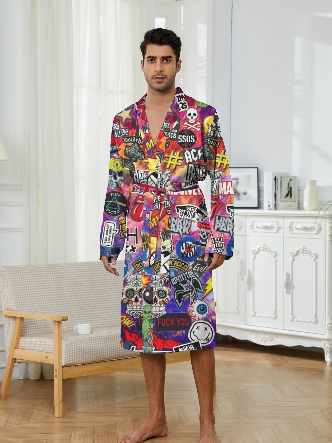 Peignoir de bain homme coloré