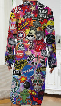 Thumbnail for Peignoir de bain homme coloré dos