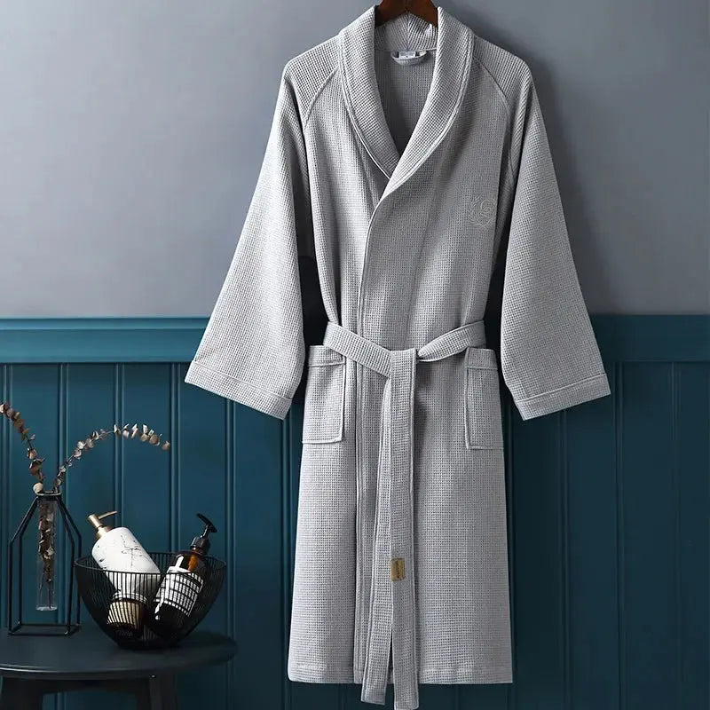 Peignoir de bain homme en Coton gris