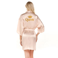 Thumbnail for Peignoir femme et homme en Satin  ivoire pour femme