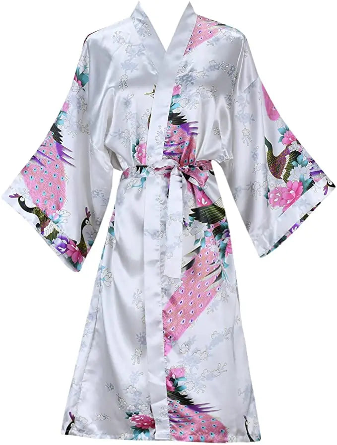 Peignoir kimono femme en satin