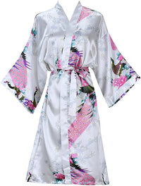 Thumbnail for Peignoir kimono femme en satin