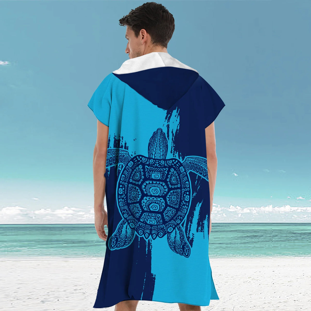 Poncho de bain Adulte Homme tortue