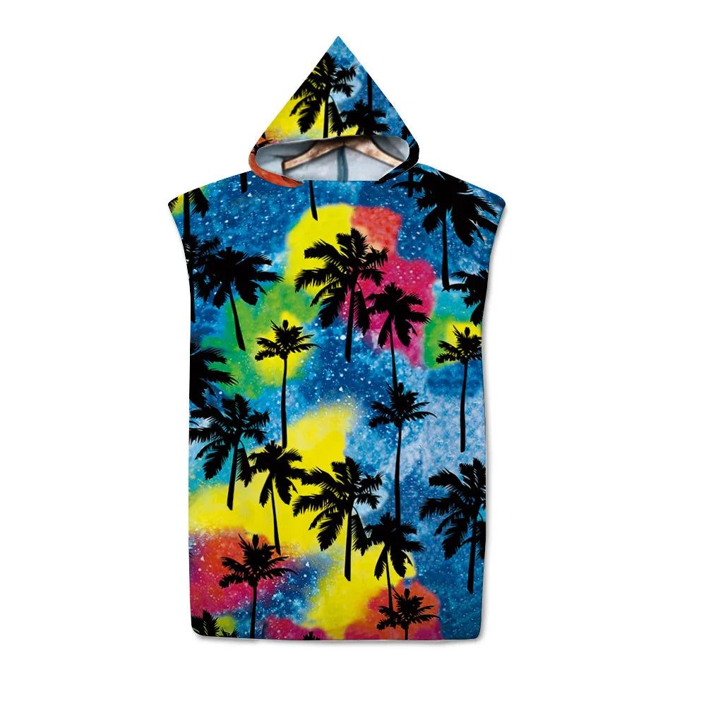 Poncho de bain Adulte Surf multicolor