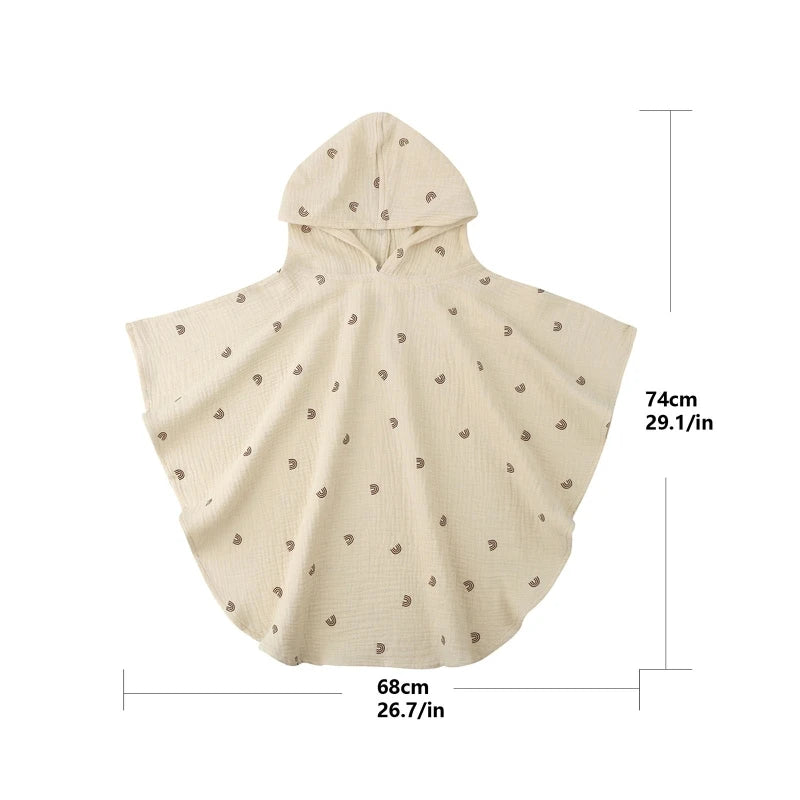 Poncho de bain Enfant Coton beige u