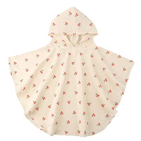 Thumbnail for Poncho de bain Enfant Coton blanc cerise