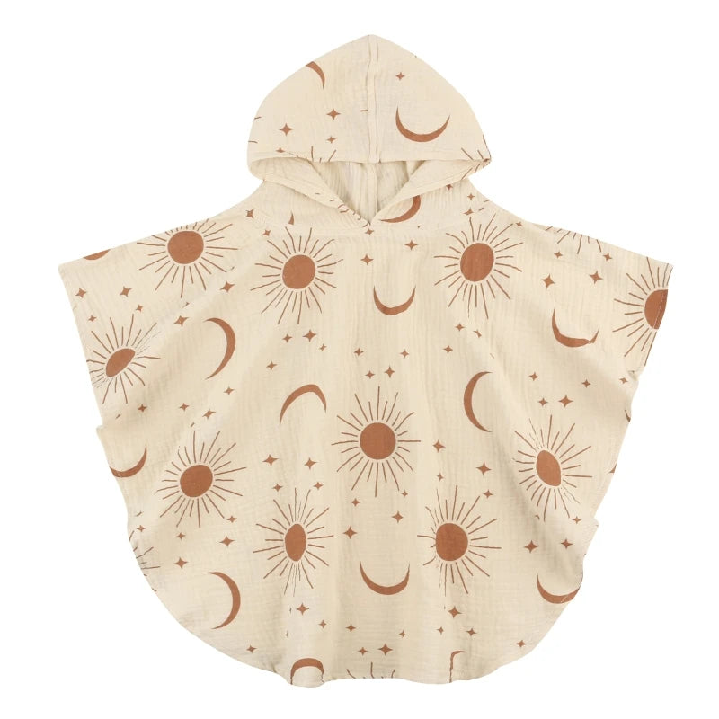 Poncho de bain Enfant Coton crème soleil