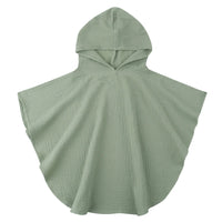 Thumbnail for Poncho de bain Enfant Coton vert uni