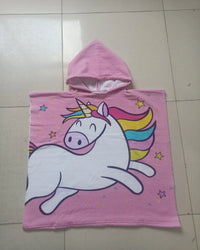 Thumbnail for Poncho de bain Enfant Fille licorne blanche