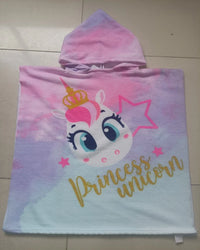 Thumbnail for Poncho de bain Enfant Fille princesse licorne