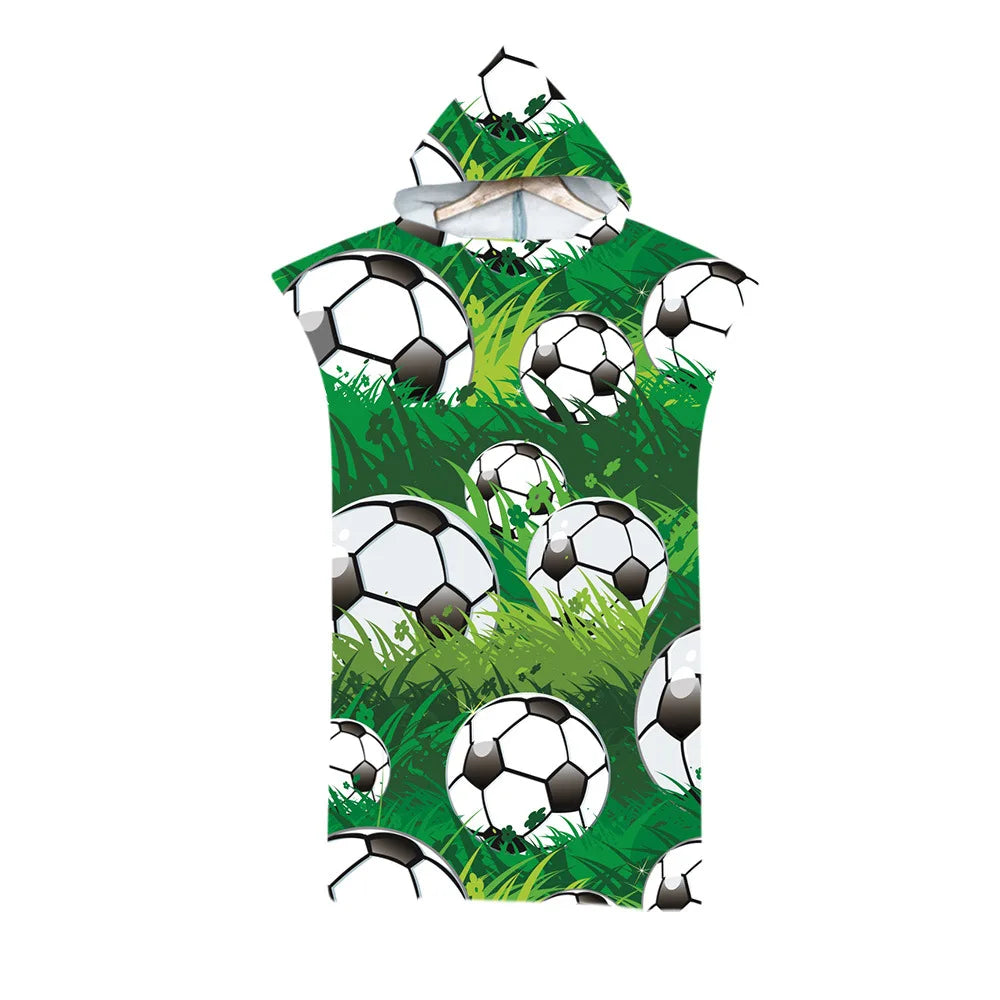 Poncho de bain Enfant Foot herbe