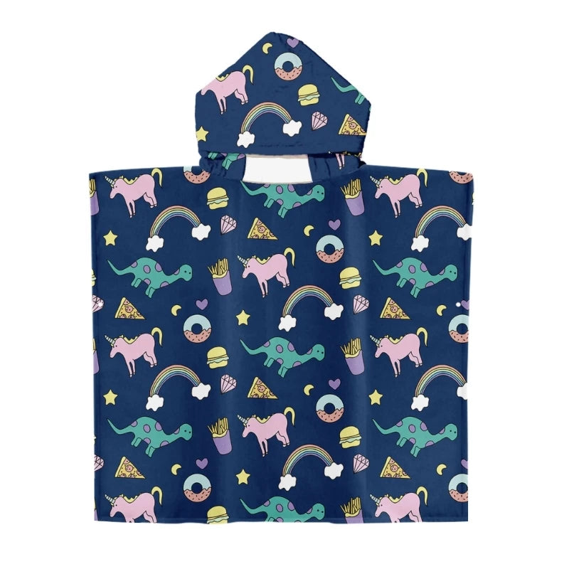 Poncho de bain Enfant Garçon bleu