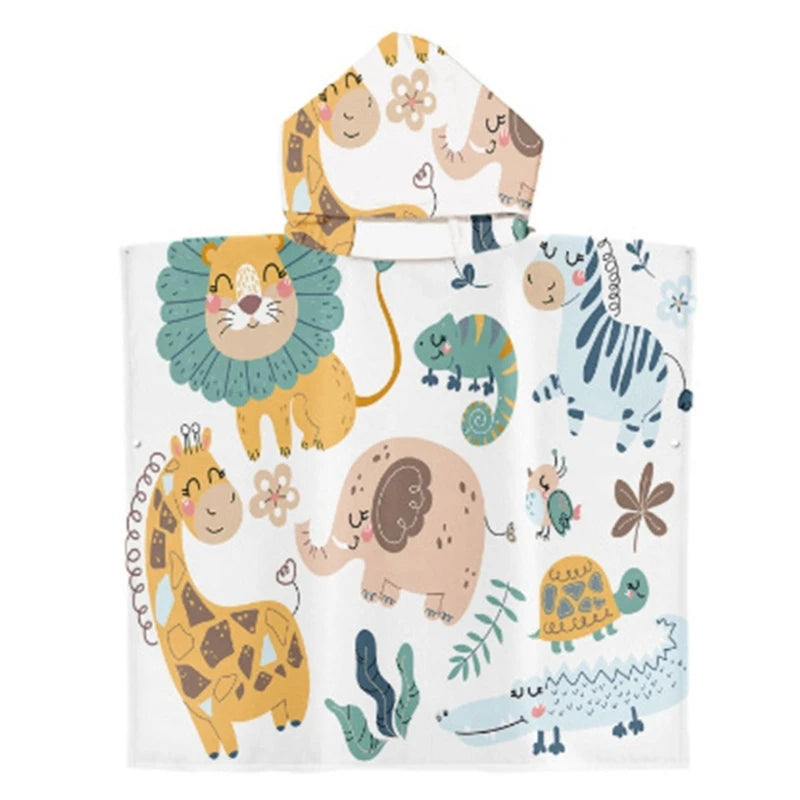 Poncho de bain Enfant Garçon lion