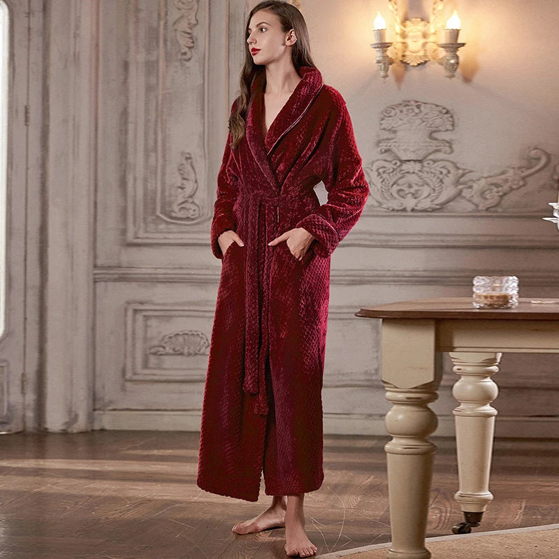 peignoir de bain femme bordeaux